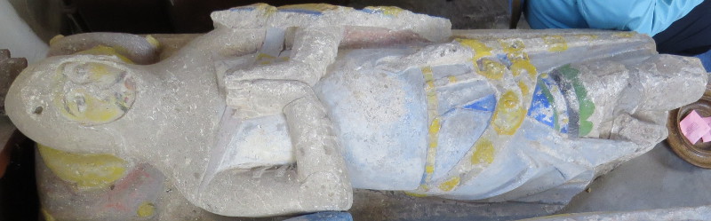 Wales St Athan - St Athan William Berkrolles 1327 and wife Phelice de Vere